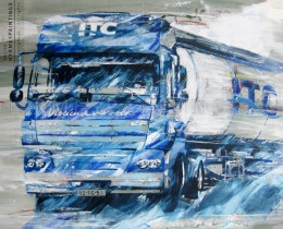Portfolio hermespaintings.nl - vrachtwagen combinatie ITC Holland Transport - vloeiend vervoer - Walter Hermes
